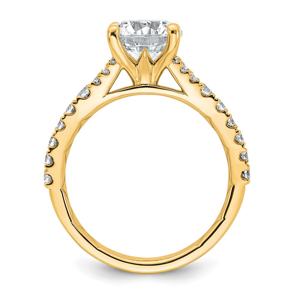 14k 2 1/2ct Lab Grown Diamond VS/SI+ G+ Round Complete Eng Ring