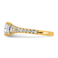 14k 2 1/2ct Lab Grown Diamond VS/SI+ G+ Round Complete Eng Ring