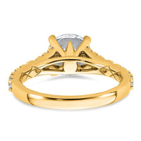 14k 2 1/2ct Lab Grown Diamond VS/SI+ G+ Round Complete Eng Ring