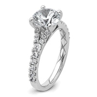 14kw 2 1/2ct Cert Lab Grown Diamond VS/SI+ G+ Round Complete Eng Ring