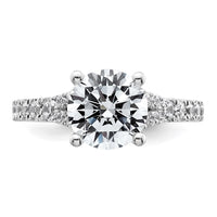 14kw 3ct Lab Grown Diamond VS+ F+ Round Complete Eng Ring