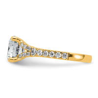 14k 3ct Lab Grown Diamond VS/SI+ G+ Round Complete Eng Ring
