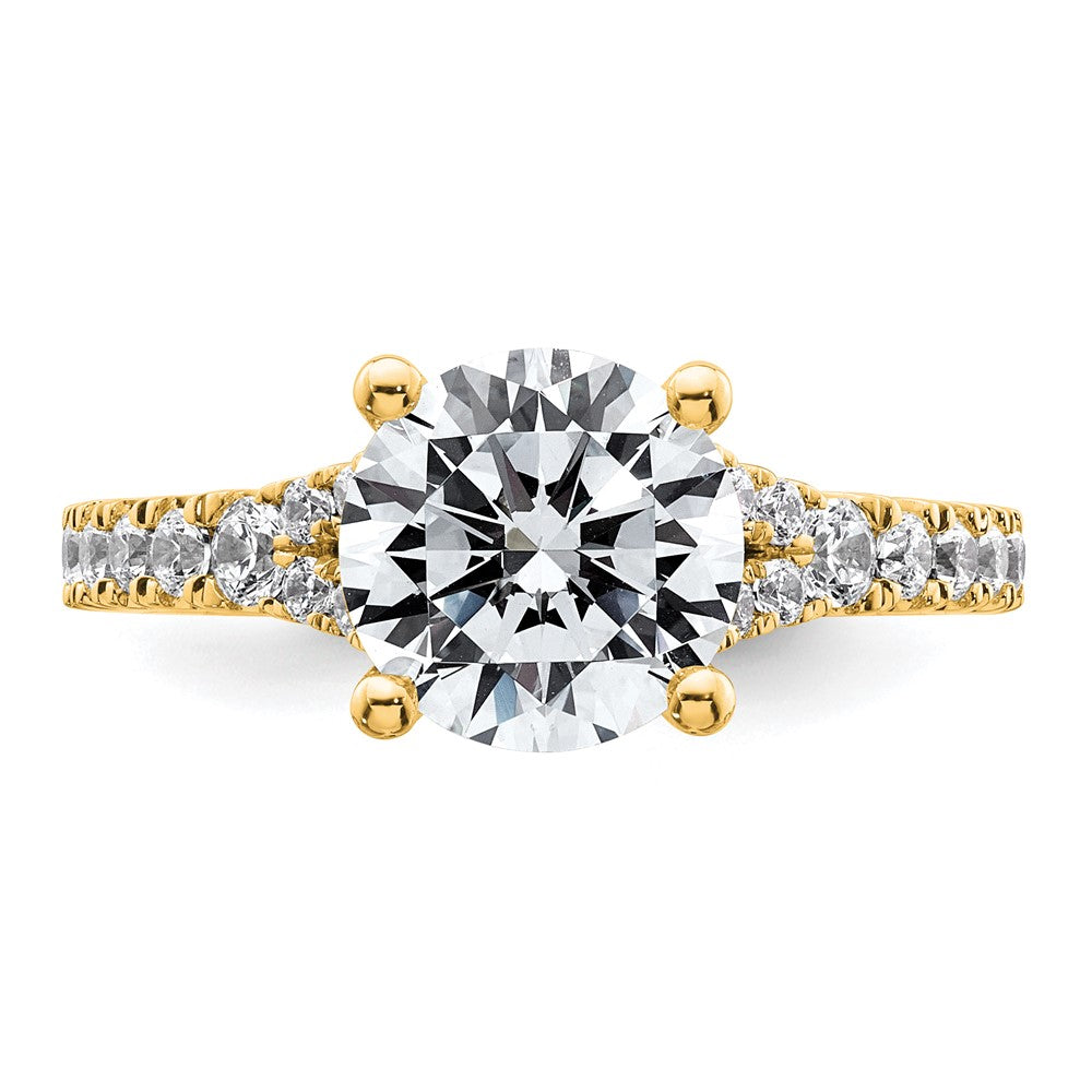 14k 3ct Lab Grown Diamond VS/SI+ G+ Round Complete Eng Ring