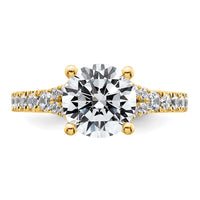 14k 3ct Lab Grown Diamond VS+ F+ Round Complete Eng Ring