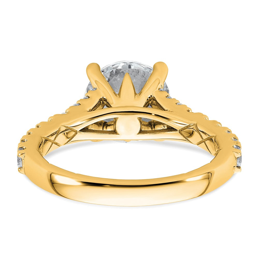 14k 3ct Lab Grown Diamond VS+ F+ Round Complete Eng Ring
