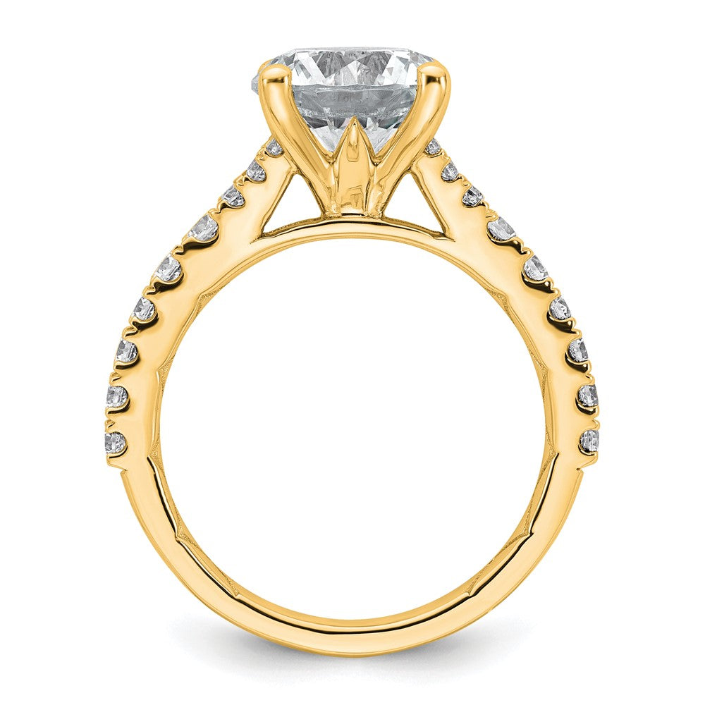 14k 3ct Certified Lab Grown Diamond VS+ F+ Round Complete Eng Ring