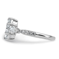 14kw 1 1/2ct Lab Grown Diamond VS+ F+ Marquise Comp 3 Stone Eng Ring