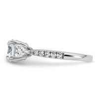 14kw 1 5/8ct Cert Lab Grown Diamond VS+F+ Round Comp 3 Stone Eng Ring