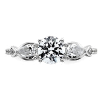 14kw 1 5/8ct Cert Lab Grown Diamond VS+ F+ Round Comp 3 Stone Eng Ring