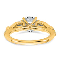 14k 2 1/4ct Cert Lab Grown Diamond VS+ F+ Round Comp 3 Stone Eng Ring