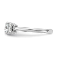 14kw 1 3/8ct Cert Lab Grown Dia VS+ F+ Trapezoid/Round Comp Eng Ring