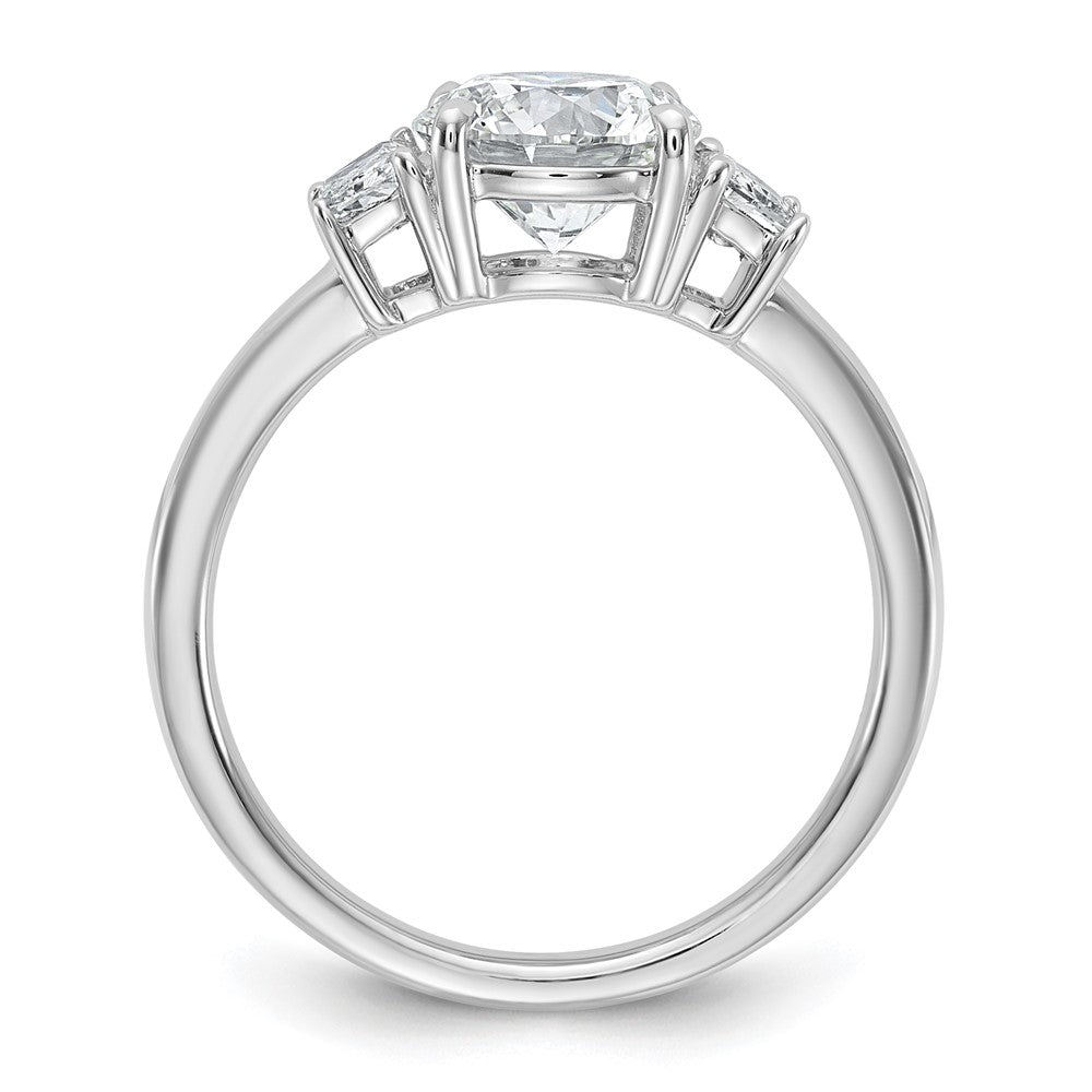 14kw 3/8ct Lab Grown Dia VS+ F+ Trapezoid Sidestones S/M Eng Ring