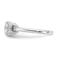 14kw 3/8ct Lab Grown Dia VS+ F+ Trapezoid Sidestones S/M Eng Ring