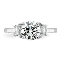 14kw 3/8ct Lab Grown Dia VS+ F+ Trapezoid Sidestones S/M Eng Ring