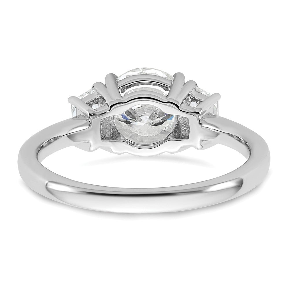 14kw 3/8ct Lab Grown Dia VS+ F+ Trapezoid Sidestones S/M Eng Ring