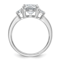 14kw 2 1/2ct Cert Lab Grown Dia VS+ F+ Round/Trapezoid Comp Eng Ring