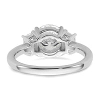14kw 2 1/2ct Cert Lab Grown Dia VS+ F+ Round/Trapezoid Comp Eng Ring