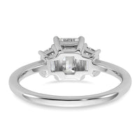 14kw 1 3/8ct Cert Lab Grown Diamond VS+ F+ Emerald&Trapezoid Eng Ring
