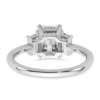14kw 2ct Cert Lab Grown Diamond VS+ F+ Emerald&Trapezoid Eng Ring