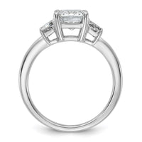14kw 3/4ct Lab Grown Dia VS+ F+ Semi Mount Emerald Center Ring