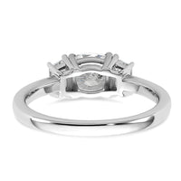 14kw 1 3/8ct Cert Lab Grown Dia VS+ F+ Cushion &1/2 Moon Comp Eng Ring