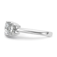 14kw 3 1/8ct Lab Grown Diamond VS+ F+ Cushion&1/2 Moon Comp Eng Ring