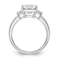 14kw 2 3/4ct Lab Grown Diamond VS+ F+ Princess&Trapezoid Comp Eng Ring