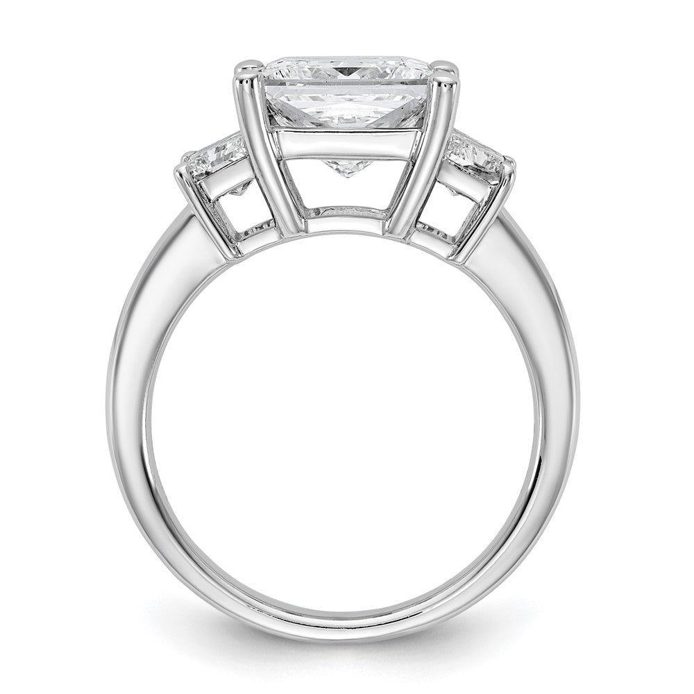 14kw 4ct Cert Lab Grown Dia VS+ F+ Princess&Trapezoid Comp Eng Ring