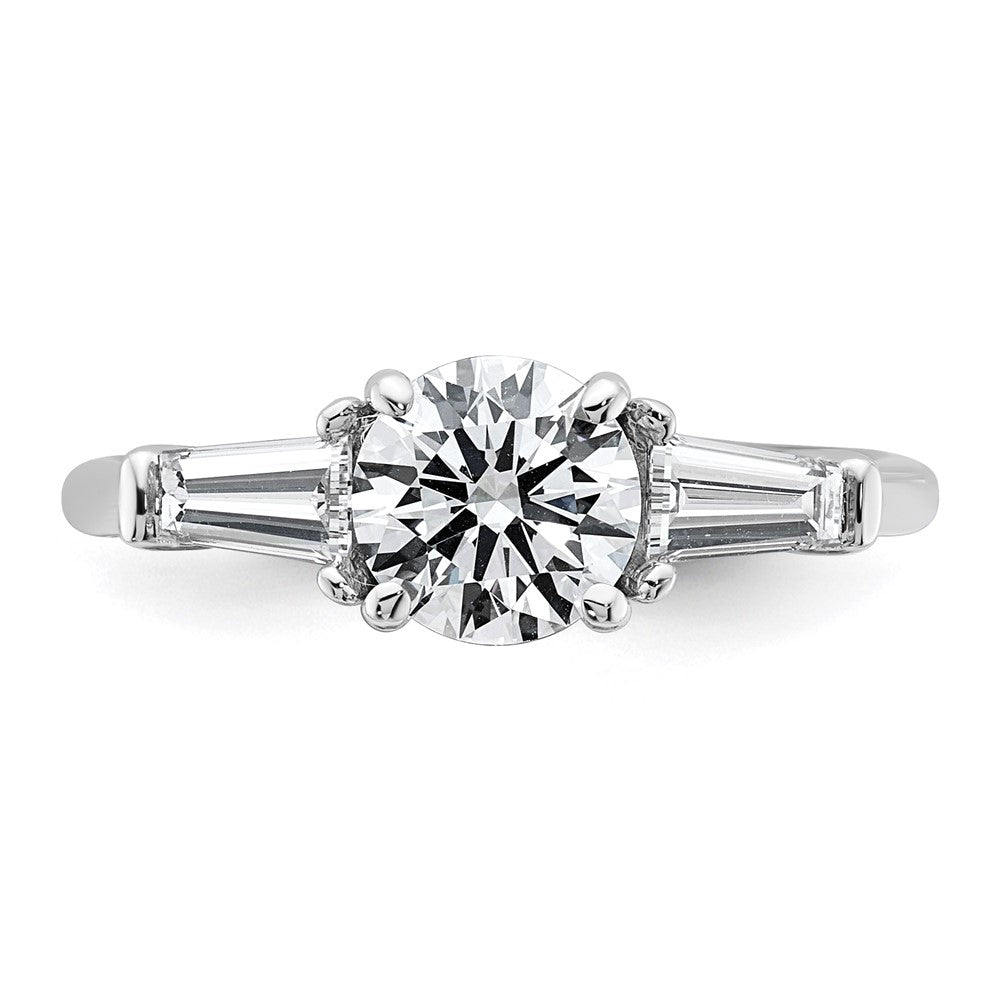 14kw 1 1/2ct Lab Grown Dia VS+ F+ Baguette Sidestones Comp Eng Ring