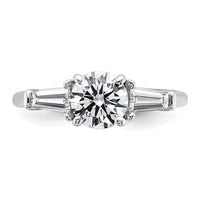14kw 1 1/2ct Lab Grown Dia VS+ F+ Baguette Sidestones Comp Eng Ring