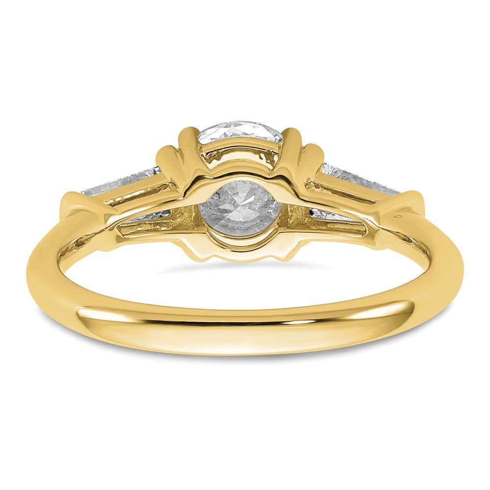 14k 1 1/2ct Lab Grown Dia VS+ F+ Baguette Sidestones Comp Eng Ring