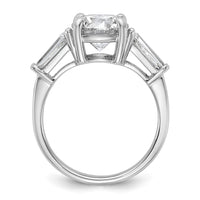 14kw 3 3/4ct Cert Lab Grown Dia VS+ F+&Baguette Comp 3 Stone Eng Ring