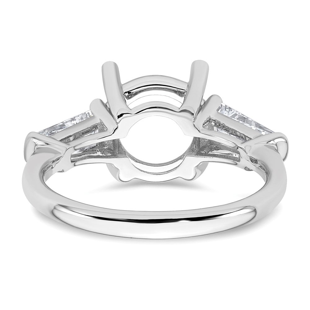 14kw 3/4ct Lab Grown Dia VS+ F+ Baguette w/3ct Center Semi 3 Stone Eng Ring
