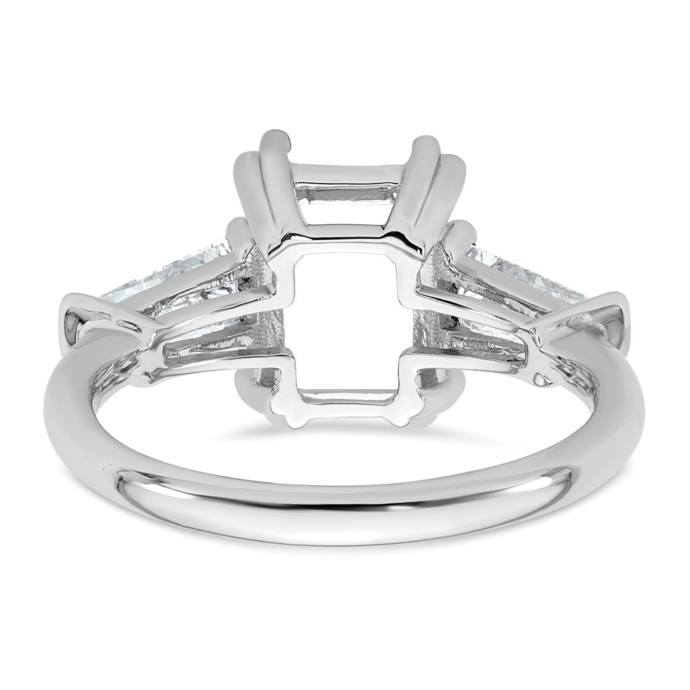 14kw 3/4ct Lab Grown Dia VS+ F+ Emerald Center Semi-Mount Eng Ring