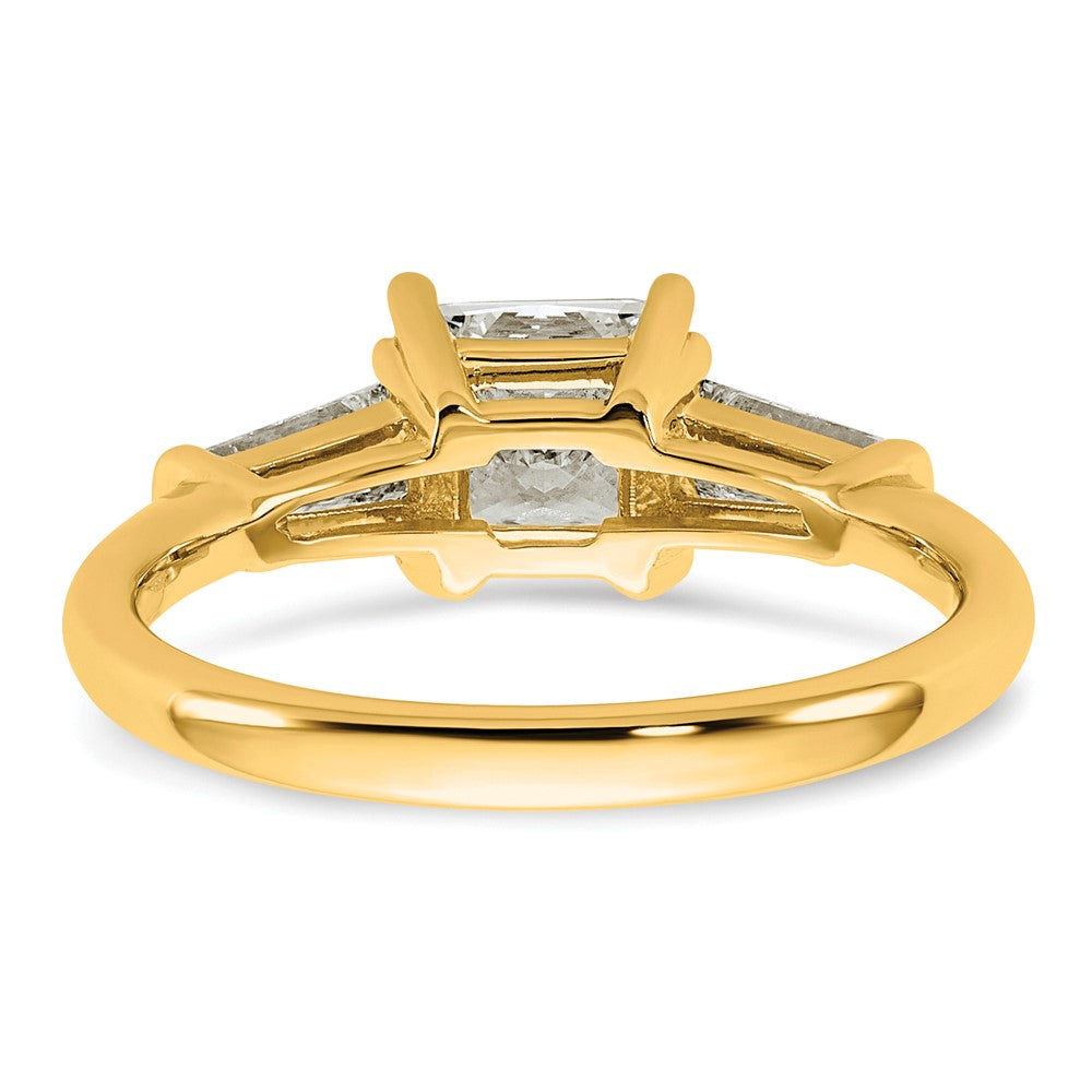 14k 1 1/2ct Cert Lab Grown Dia VS+ F+ Princess&Baguette Comp Eng Ring