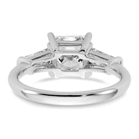 14kw 2 1/5ct Cert Lab Grown Dia VS+ F+ Princess&Baguette Comp Eng Ring