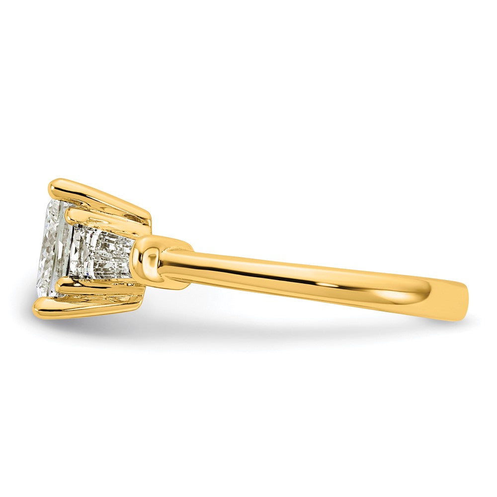 14k 2 1/5ct Cert Lab Grown Dia VS+ F+ Princess&Baguette Comp Eng Ring