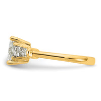 14k 2 1/5ct Cert Lab Grown Dia VS+ F+ Princess&Baguette Comp Eng Ring