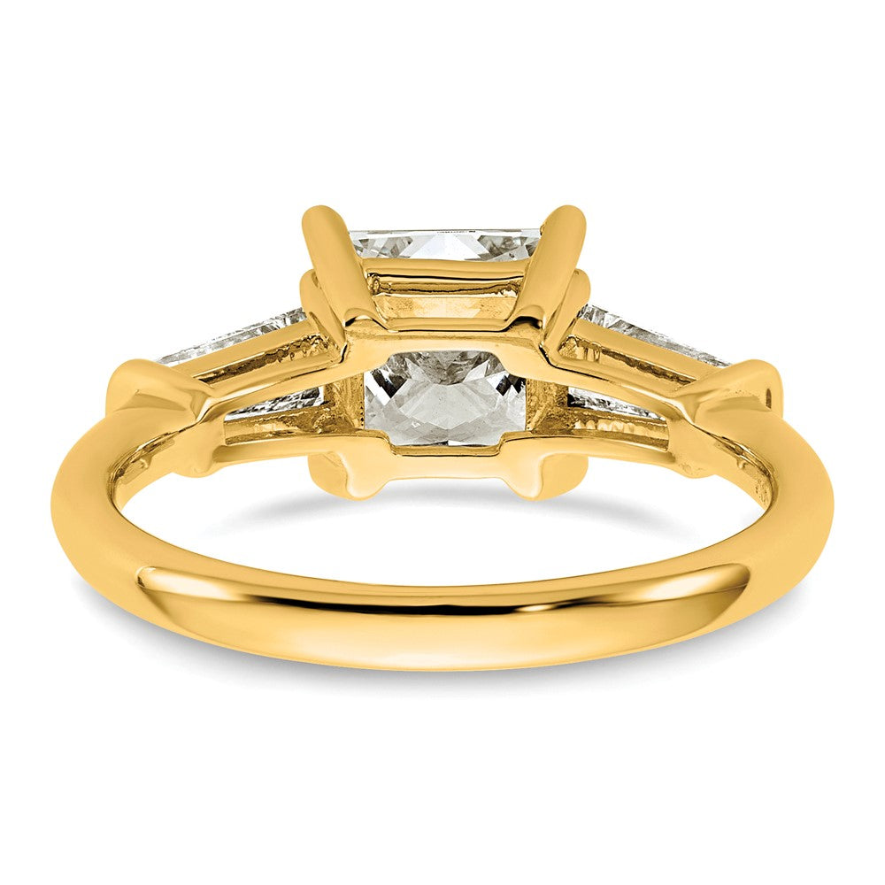 14k 2 1/5ct Cert Lab Grown Dia VS+ F+ Princess&Baguette Comp Eng Ring