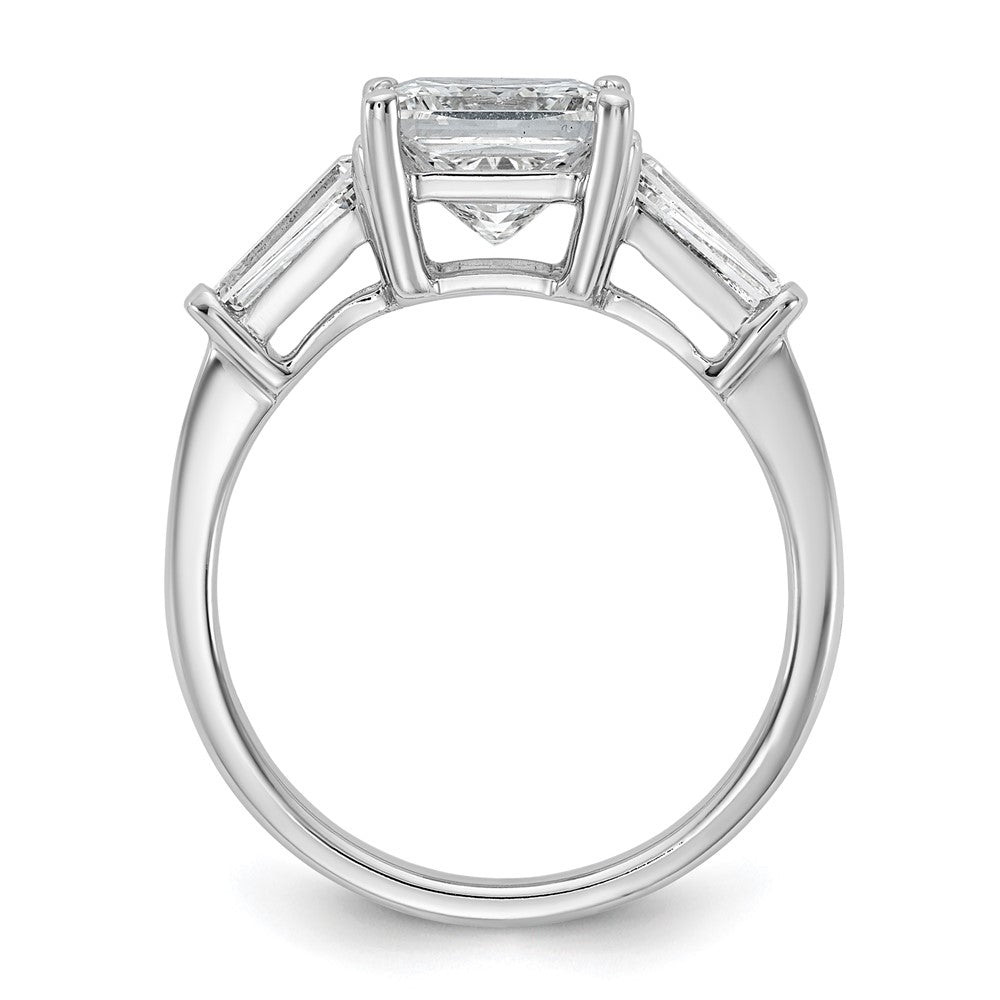 14kw 2 5/8ct Cert Lab Grown Dia VS+ F+ Princess&Baguette Comp Eng Ring