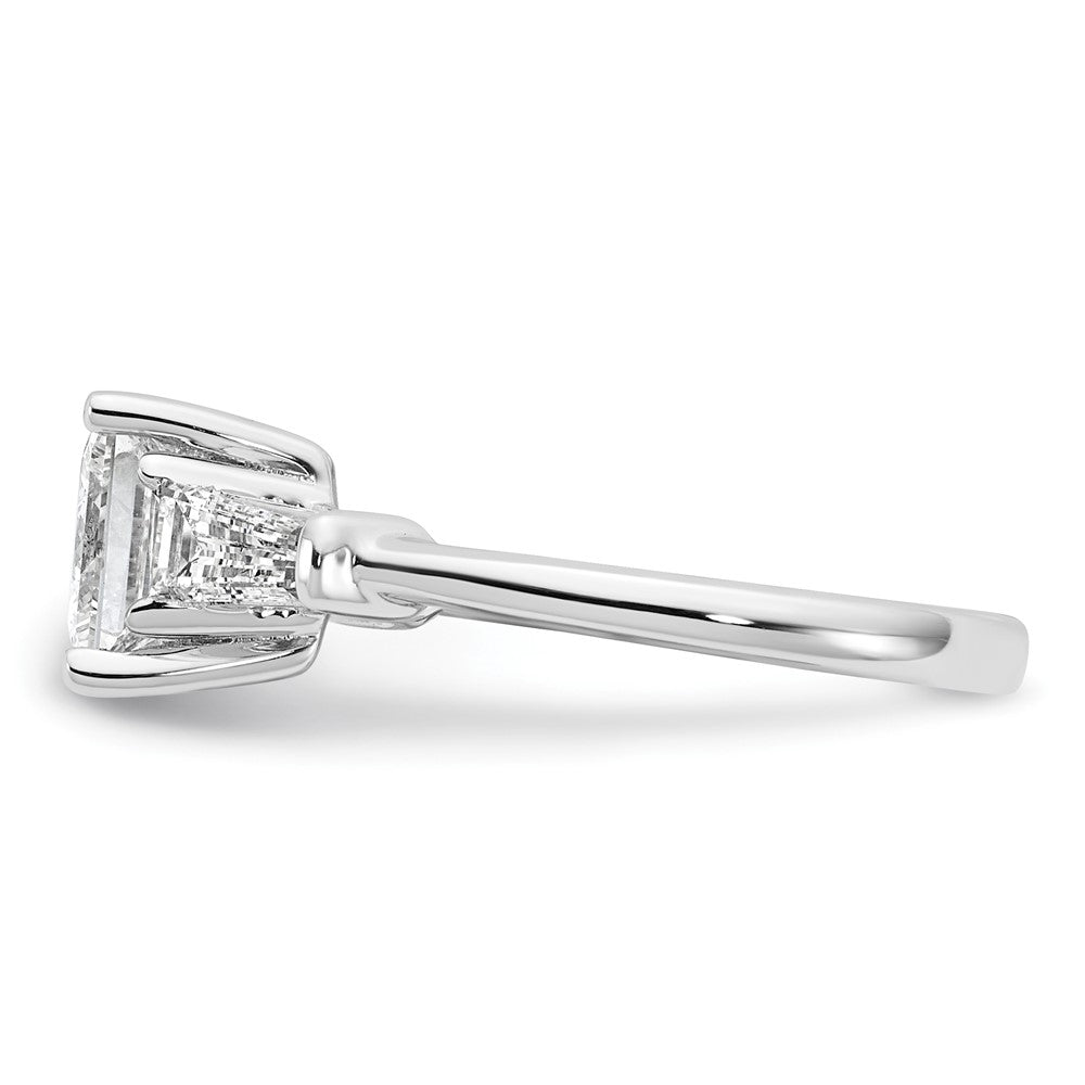 14kw 2 5/8ct Cert Lab Grown Dia VS+ F+ Princess&Baguette Comp Eng Ring
