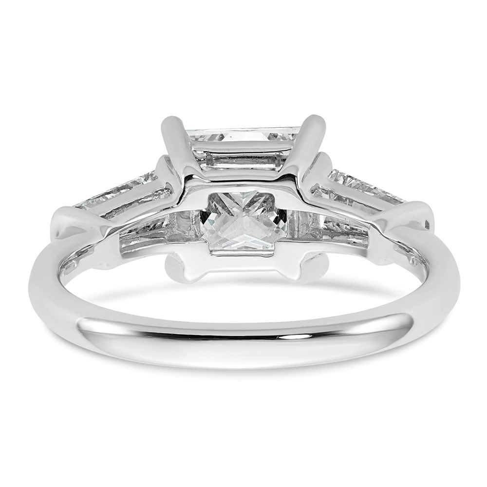 14kw 2 5/8ct Cert Lab Grown Dia VS+ F+ Princess&Baguette Comp Eng Ring