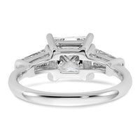 14kw 2 5/8ct Cert Lab Grown Dia VS+ F+ Princess&Baguette Comp Eng Ring
