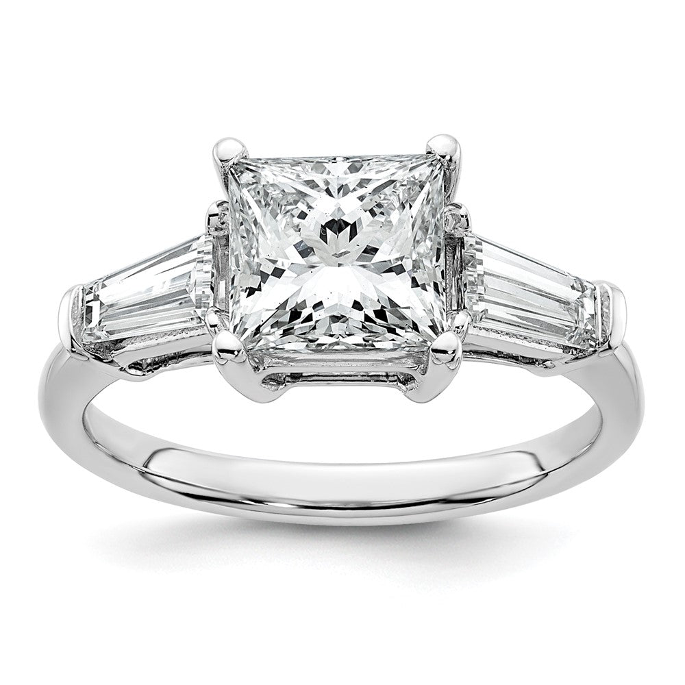 14kw 2 5/8ct Cert Lab Grown Dia VS+ F+ Princess&Baguette Comp Eng Ring