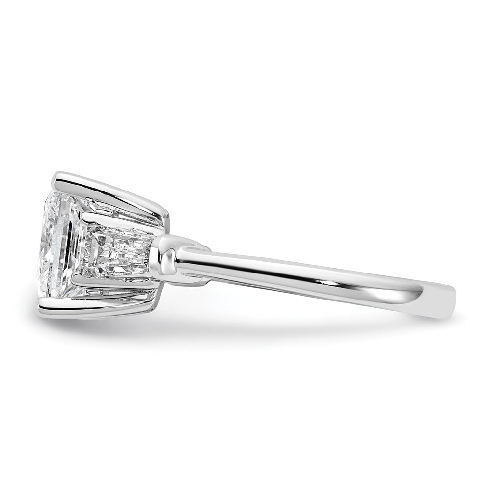 14kw 3 1/5ct Cert Lab Grown Dia VS+ F+ Princess&Baguette Comp Eng Ring