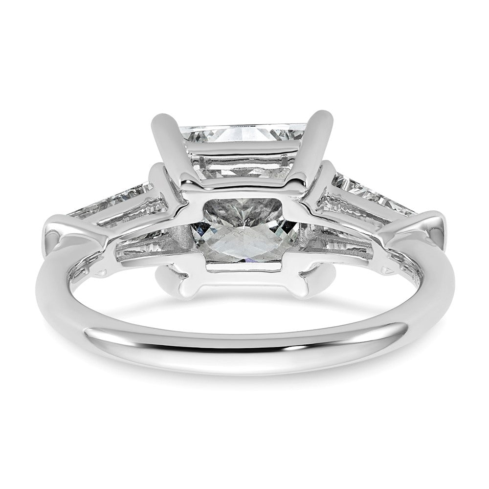 14kw 3 1/5ct Cert Lab Grown Dia VS+ F+ Princess&Baguette Comp Eng Ring