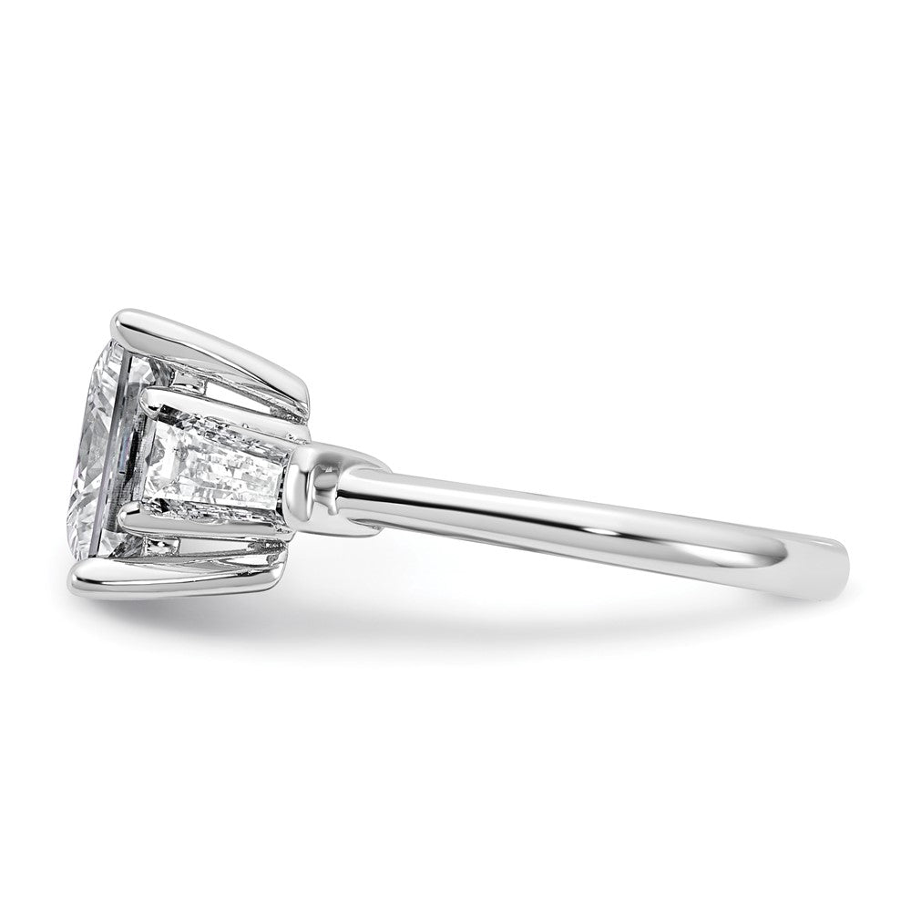 14kw 3 3/4ct Cert Lab Grown Dia VS+ F+ Princess&Baguette Comp Eng Ring