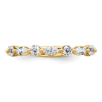 True Origin 14k 3/4 ct Lab Grown Diamond VS+ F+ Complete Wedding Band