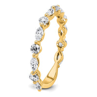 True Origin 14k 3/4 ct Lab Grown Diamond VS+ F+ Complete Wedding Band