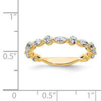True Origin 14k 3/4 ct Lab Grown Diamond VS+ F+ Complete Wedding Band